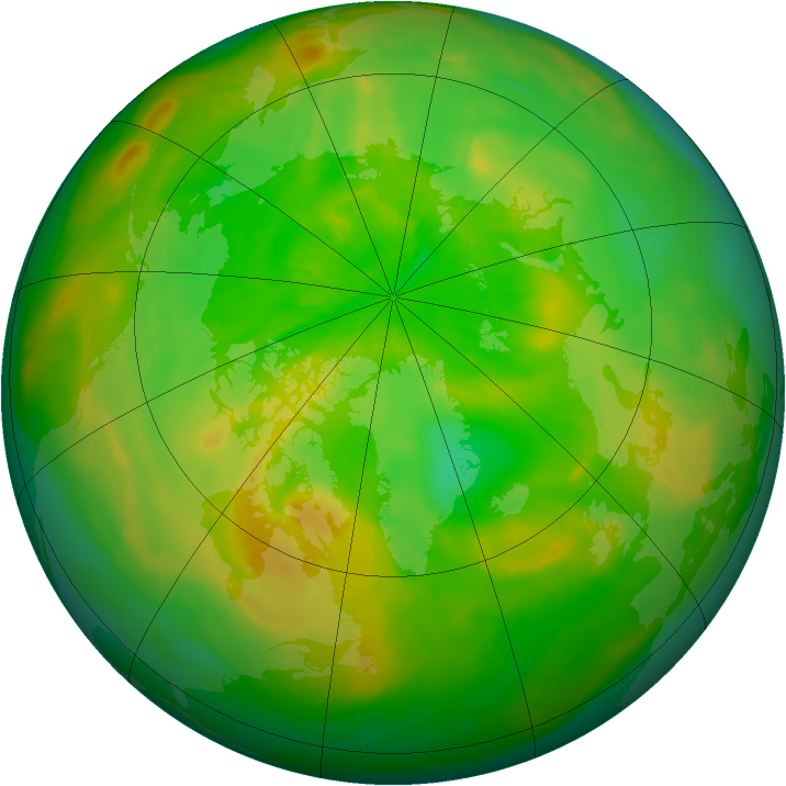 Arctic ozone map for 20 June 2015